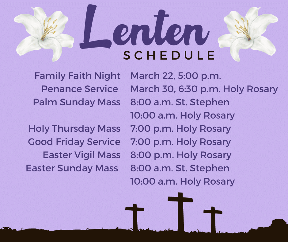 Lenten Schedule (1)